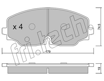Комплект колодок для дискового тормоза TRUSTING 11710