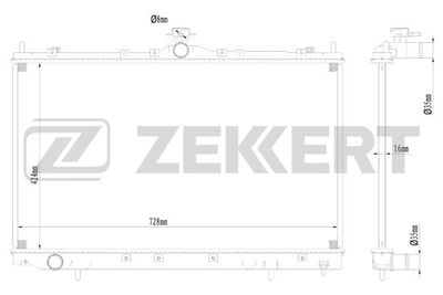 Радиатор охлаждения двигателя Zekkert MK1597