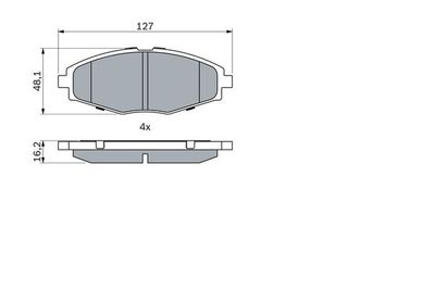 Колодки тормозные дисковые передние BOSCH 0986424512