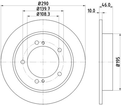 Диск тормозной передний Nisshinbo ND9014