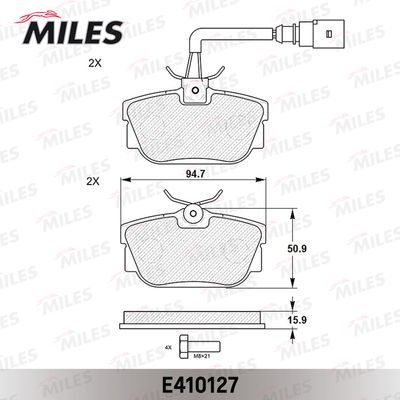 Колодки тормозные дисковые Miles E410127