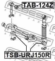 Втулка стабилизатора заднего FEBEST TSBURJ150R