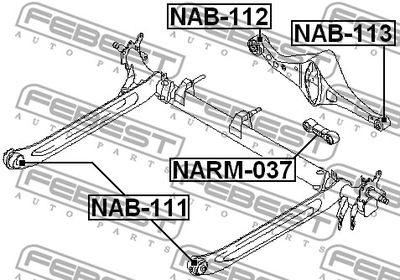Тяга задней подвески FEBEST NARM037