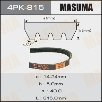 Ремень поликлиновой Masuma 4PK815