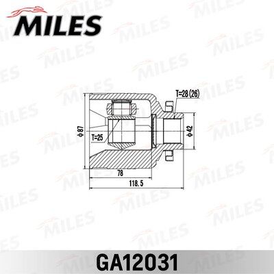ШРУС внутренний правый Miles GA12031
