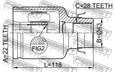 ШРУС внутренний правый FEBEST 0511M316ATRH