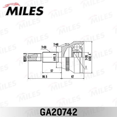 ШРУС наружный Miles GA20742