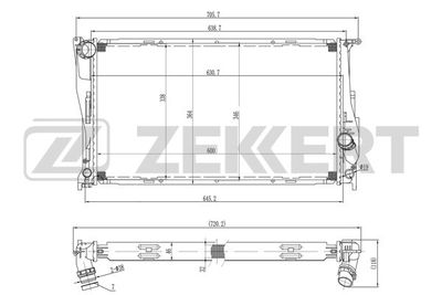 Радиатор охлаждения двигателя Zekkert MK1576