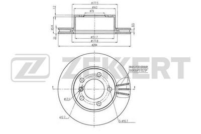 Диск тормозной Zekkert BS6237