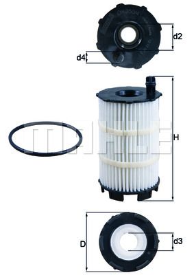 Фильтр масляный MAHLE OX3504D