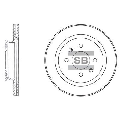 Диск тормозной передний SANGSIN SD1021