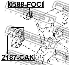 Ролик натяжителя FEBEST 2187CAK