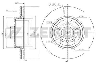 Диск тормозной передний Zekkert BS5410