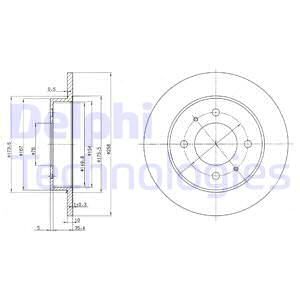 Диск тормозной DELPHI BG3070