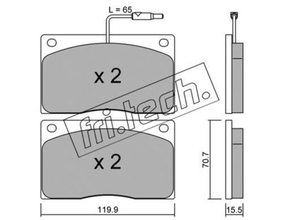 Комплект колодок для дискового тормоза TRUSTING 0911