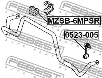 Втулка стабилизатора FEBEST MZSB6MPSR