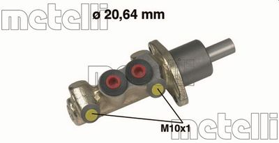 Цилиндр тормозной главный METELLI 050125