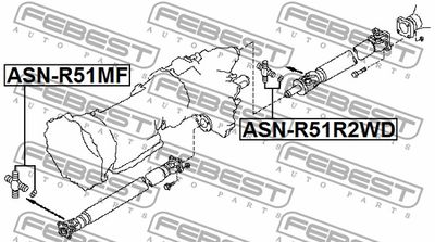 Крестовина карданного вала FEBEST ASNR51R2WD