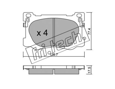 Комплект колодок для дискового тормоза TRUSTING 10930