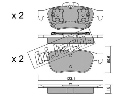 Комплект колодок для дискового тормоза TRUSTING 9900