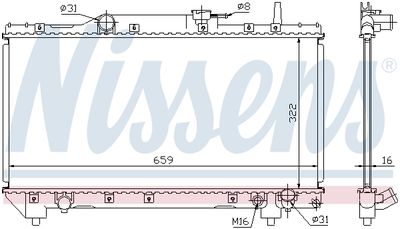 Радиатор системы охлаждения NISSENS 64837A