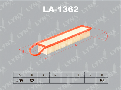 Фильтр воздушный LYNXauto LA1362
