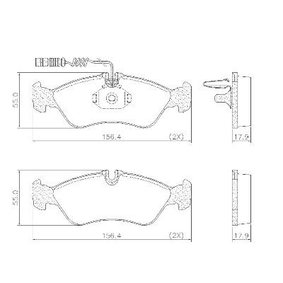Колодки тормозные дисковые задние MARSHALL M2621592