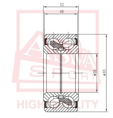 Подшипник ступицы задней ASVA DAC3865004852