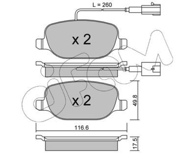 Колодки тормозные передние LEX 27202