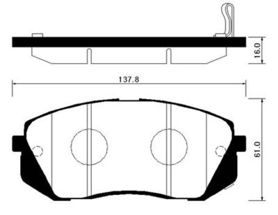 Колодки тормозные дисковые передние HSB HP1040