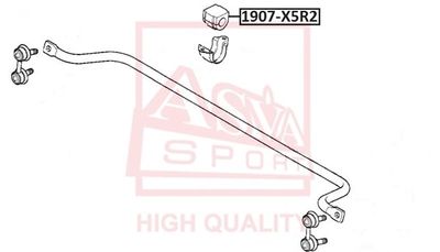 Втулка стабилизатора заднего ASVA 1907X5R2
