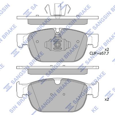 Колодки тормозные дисковые SANGSIN SP4024