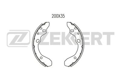 Колодки тормозные задние барабанные Zekkert BK4465
