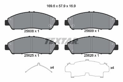 Колодки тормозные задние TEXTAR 2560801