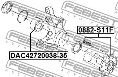 Ступица передняя FEBEST 0882S11F
