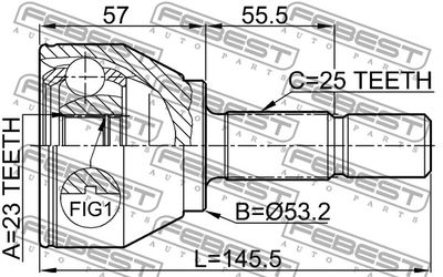 ШРУС наружный FEBEST 2110FOC