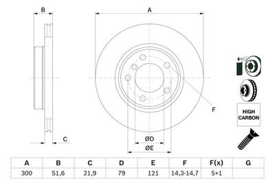 Диск тормозной BOSCH 0986478571