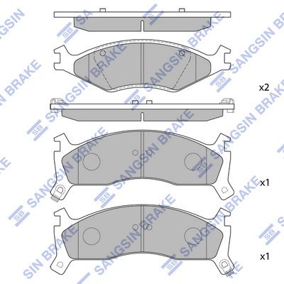 Колодки тормозные дисковые SANGSIN SP1070