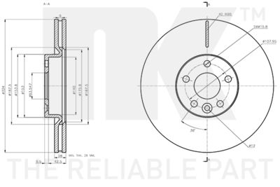 Диск тормозной NK 314869
