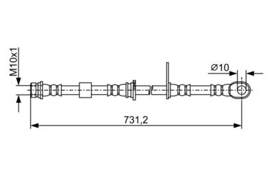 Шланг тормозной BOSCH 1987481957