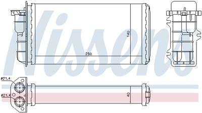 Радиатор отопителя NISSENS 71441