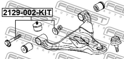 Болт с эксцентриком ремкомплект FEBEST 2129002KIT
