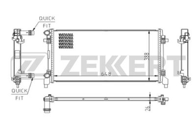 Радиатор охлаждения двигателя Zekkert MK1606