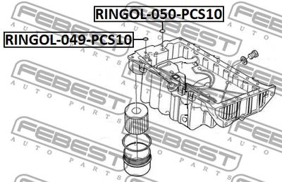 Кольцо уплотнительное FEBEST RINGOL050PCS10