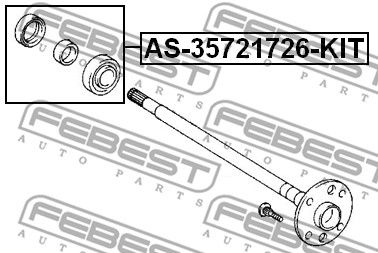 Подшипник задней полуоси комплект FEBEST AS35721726KIT