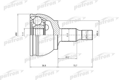 ШРУС наружный комплект PATRON PCV1590
