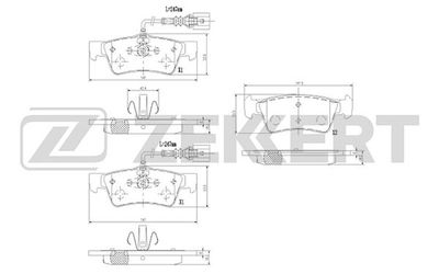 Колодки тормозные задние Zekkert BS1374