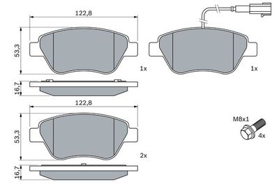 Колодки тормозные дисковые передние BOSCH 0986424597