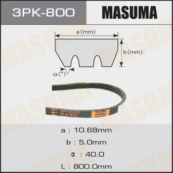 Ремень ручейковый Masuma 3PK800