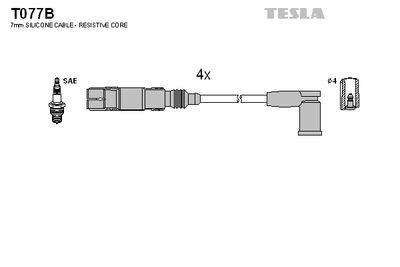 Провода зажигания TESLA T077B